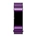 AutumnFall Milanese Stainless Steel Watch Band Strap Bracelet + HD Film for Fitbit Charge 2 (Purple)