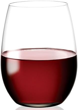 Krosnos By the Cellar Glassware, Set of 4 Premium Stemless Wine Glasses - 17 Oz
