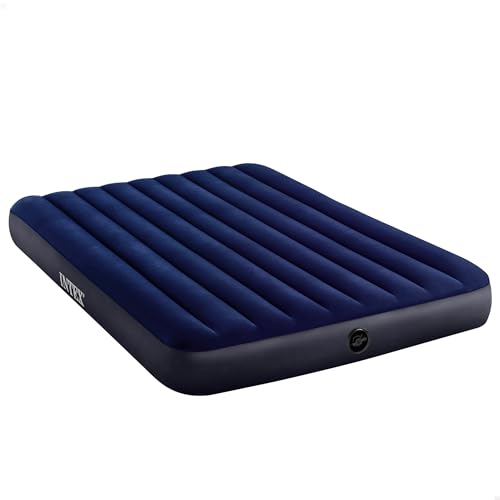 64759 - Materasso Gonfiabile Dura-Beam Classic Downy Matrimoniale, PVC, Blu, 152x203x25 cm