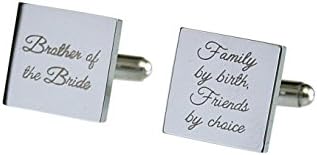 Brother of the Bride Cufflinks Stainless Steel, Wedding Cufflinks (Brother of the Bride)