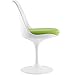 Modway Lippa Mid-Century Modern Faux Leather Upholstered Swivel Dining Chair in Green