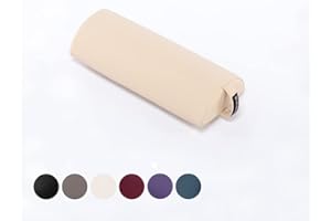 DR.LOMILOMI Massage Half Round Bolster Pillow 13" L X 6" W (Vanilla, Mini Half-Round 611)