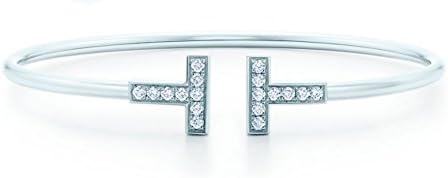 SILVERSHOP 925 Sterling Silver Double T Wire Bracelet Open Cuff Narrow Bangle