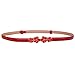 MoYoTo Women's Stylish Bowknot Buckle Thin Patent Leather Waist Belt For Dress