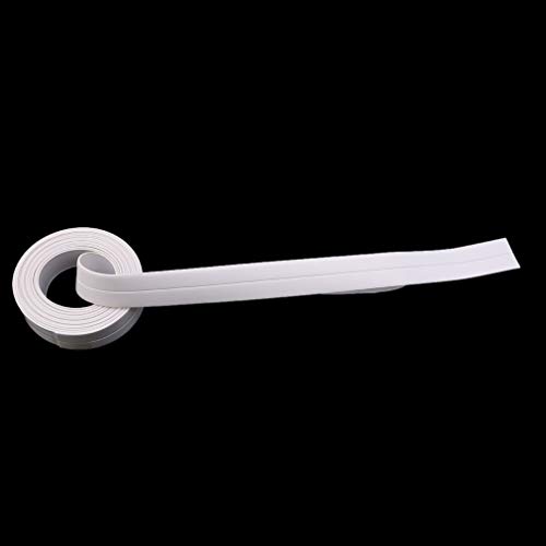 GloryMM Self-Adhesive Wallpaper Shower Toilet Wall Sealant Corner Waterproof Tape Table Edge Floor Vinyl Wall,White