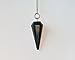Black Tourmaline Multifaceted Dowsing Pendulum. Good for Reiki and Crystal Healing.
