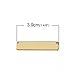 9 Count Gold Plated Stainless Steel Rectangle Bar Metal Stamping Blank Tag with Two Holes 39mm x 8mm