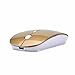 Cywulin Rechargeable Slim Silent Mouse Wireless Mouse Gaming Mouse for PC Laptop Games GD for Desktop, Laptop, PC, Pro Noteboook, (Gold)thumb 3