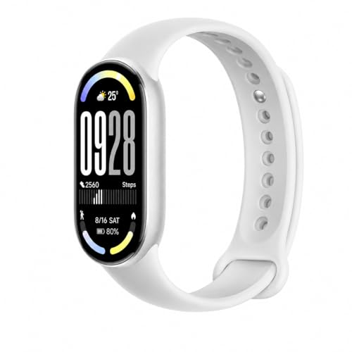 Xiaomi Smart Band 10 - Pulseira inteligente, autonomia de até 21 dias, tela AMOLED de 1,72", taxa de atualização de 60 Hz, 5 ATM, sensor de frequência cardíaca, app Mi Fitness, cor prata (versão ES)