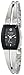 Armitron Women's 75/3447BKSV Diamond Accented Black Dial Silver-Tone Bangle Watch