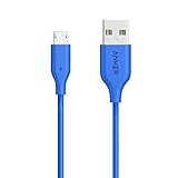 Anker Powerline Micro USB - Charging Cable, with Aramid Fiber and 5000+ Bend Lifespan for Samsung, Nexus, LG, Motorola, Android Smartphones and More (Blue, 3ft)