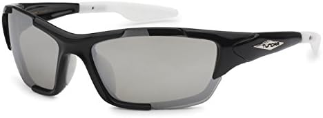 Tundra Men Women Mirrored Outdoor Sport Golf Hiking Shatterproof Fashion Sunglasses (Ice Black White)