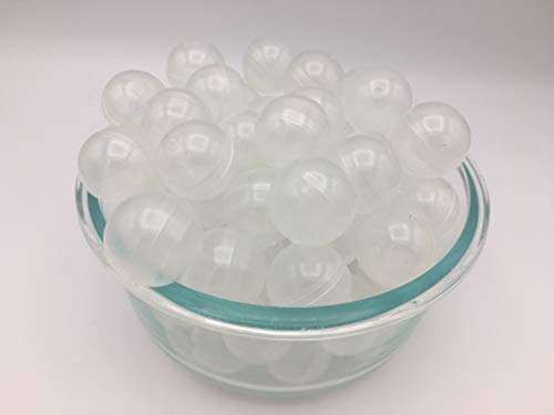 50 Clear Round Vending Machine Capsules, Empty Cases for Gumball Containers, Toy Stands, Mini Bath Bombs Container Molds or Hidden Surprise Treasure Inserts and Party Favors - Thumbnail 2