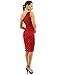 PattyBoutik Women One Shoulder Cocktail Dress (Red Medium)