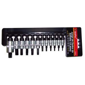 Ampro Heavy Weight Snap Lock T33221 Screwdriver Sockets, Set of 12