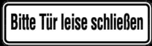 Aufkleber Bitte Tür leise schließen Folie selbstklebend 70x240mm