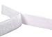 Self Adhestive Hook and Loop Strips Set with Super Sticky Glue Nylon Fabric Fastener White (White, 1