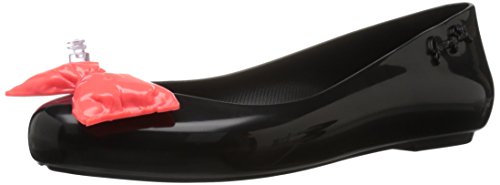 Melissa Women's Space Love + Jeremy Scott Ballet Flat, Black/Orange, 8 B US