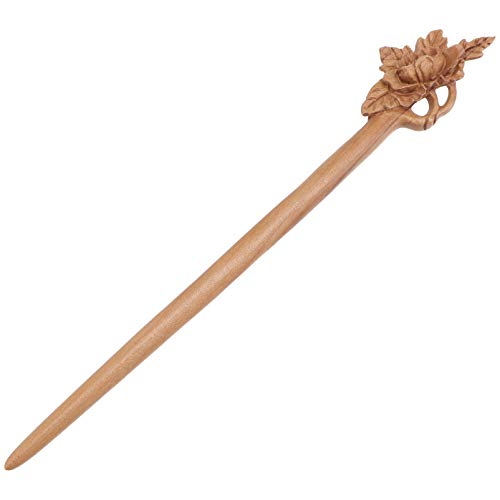 Lurrose Wooden Hair Chopsticks Vintage Hair Stick Peony Flower Updo Hairpin For Girls Pricepulse