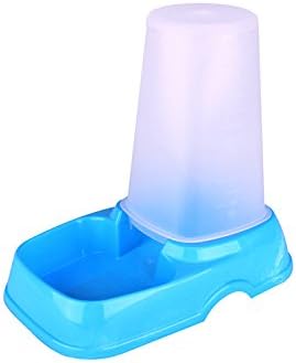 Automatic Blue Plastic Bowl Container Feeder Food Dispenser Pet Cat Dog Puppy