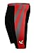 Men's Sublimation Print Gel 3-D Padded Cycling Biking Short (Large, Red)