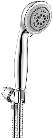 JOMOO High Pressure 5 Spray Settings Shower Head with Handheld Spray, 3.5" 2GPM Easy Cleaning Nozzles Massage Spa Showerhead With Hose and Brackets, Chrome