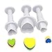 Gobaker Heart Shaped Plunger Cutter Molds Fondant Sugarcraft Cake Cupcake Toppers Decorating Tool DIY Mold, 3-Pack