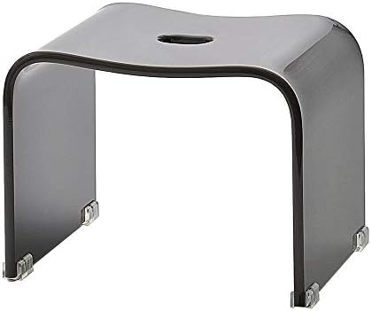 クーアイ Kuai アクリル バスチェア 風呂椅子 単品 Mサイズ 高さ26cm モダンシリーズ グレー