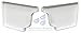 Rainware Supply 5-Inch Aluminum End Caps for K Style Gutters (1 Pair - 1 Left and 1 Right) (White)