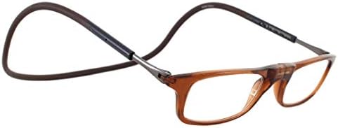 DOUBLE BATTERY Doctor style Magnet Detachable Reading Glasses with Flexible Strap Sleek Rectangular FullRim Frame for Reading (Near Vision User) |Eyewear for Men & Women| Lens Ht 28mm| 180° Openable