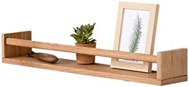 ZKKZ Floating Shelf,Solid Walnut Wood Nursery Decor Wall Shelf Wall Mount Kids Room Bookshelf Picture Ledge Display (Color : Oak, Size : 70cm)
