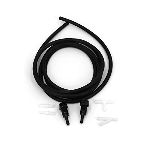 UTSAUTO Windshield Washer Nozzles Kit Washer Jet and Fluid Hose with Connector for Chrysler, Dodge, Jeep, Ram Replace OEM#4805742AB 5116079AA 5160308AA