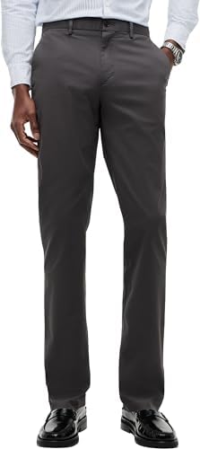Herren Hose Core Denton 1985 Pima Cotton Chino, Grau (Dark Ash), 33W/30L