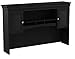 Bush Furniture Fairview 60W Hutch for L Shaped Desk in Antique Black, Attachment with Shelves and Cabinets for Home Office