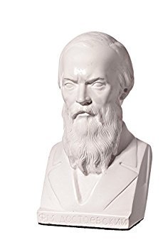danila-souvenirs Russian Writer Fyodor Dostoevsky/Dostoyevsky Marble Bust Statue Sculpture 14 cm white