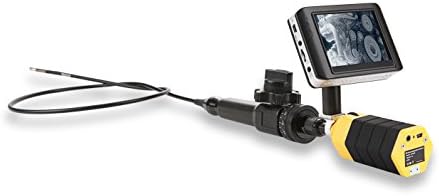 GooQee 2.4G Handheld Wifi Snake Video Inspection Tool with 180 degree Rotatable Mini Camera, 3.5 inch DVR, 300 degree Rotatable Strong Flexible Tube length 3.28ft (Camera Ø0.23 inch + Flexible Cable)