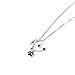 DAOCHONG Sterling Silver Forever Love Animal Heart Pendant Snowflake Necklace for Women Wife Daughter Loved One Graduation Gift, 18-24 Inches (Dog puppy paw)