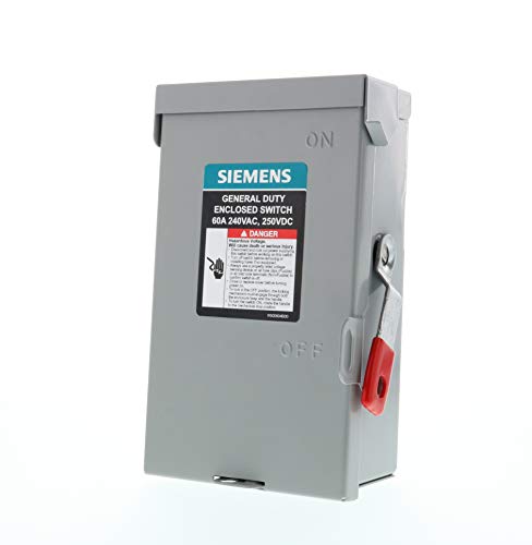SIEMENS Sicherheitsschalter für den Innenbereich, 3P, 60 A, 240 V, nicht schmelzbar