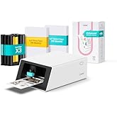 Liene PixCut S1 Photo Sticker Printer Creator Plus Pack - All-in-One Sticker Maker Machine for DIY Crafts, Custom Labels &amp; Gifts, Thermal Dye-Sublimation, 300 DPI Prints, Precise AI Auto-Cutting