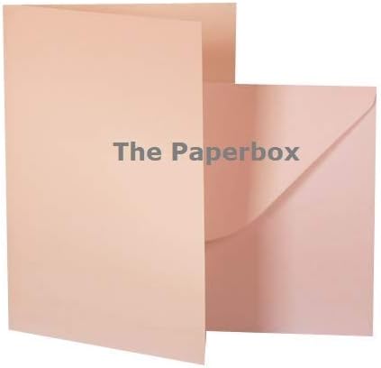 A5 Rose Gold Matte Card Blanks & Matching Envelopes (25 Pack)