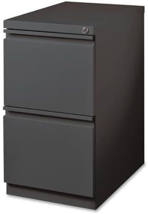 Hirsh Hl10000 Series File/file Mobile Pedestal - 15" X 22.9" X 27.8" - Steel - 2 X File Drawer[s] - Letter - Pull-out Drawer, Ball Bearing Slide, Key Lock, Casters - Charcoal (hid-19733)