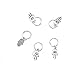 5pcs/Set Leaf Star Hair Braids Decoration Accessory For Girls,silver hand