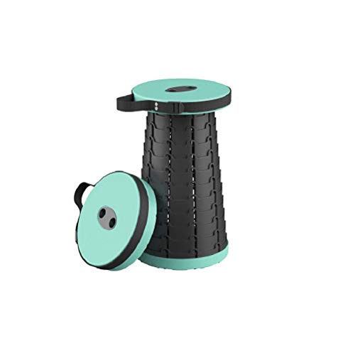 Aspeike Retractable Outdoor Folding Stool Up to 18 Inch Portable Stool for Adults or Kids for Camping, Festival, Park, Garden, Fishing, Travel Hold up to 287lbs/130kg, Green(Not for Sale to Israe)