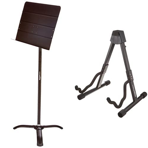 Amazon Basics Portable Sheet Music Stand Black & Amazon Basics Guitar