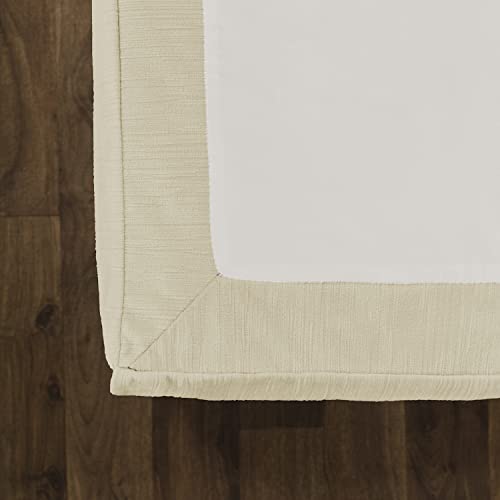 Tailored Velvet Bed Skirt with Split Corner 21 inch DropQueen , Cream