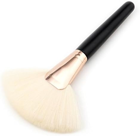 Makeup Brush Set, HeyI 1PC Big Fan Goat Hair Blush Face Powder Foundation Cosmetic Brush (Black)
