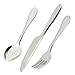 KLOUD City® Silver Stainless Steel Set of 3-piece (Knife, Spoon, Fork) Flatware Sets (1 SET)
