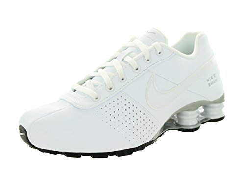 Nike Kids Shox Deliver Pnt Gs White/White/Mtllc Silver/Blk Running Shoe 4 Kids US