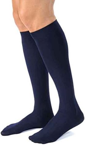 Jobst for Men Casual 20-30 Closed Toe Knee High Compression Socks Navy Medium
