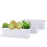 Flower Boxes, GREANER 3 Pack 12x3.8 Inch Rectangle